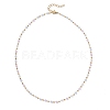 Handmade Faceted Rondelle Glass Beaded Link Chain Necklaces NJEW-JN05744-02-3