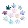 Baking Paint Transparent Glass Bead Caps DGLA-N014-06-1
