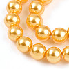 Baking Paint Pearlized Glass Pearl Bead Strands HY-N002-4mm-A08-4