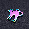 Ion Plating(IP) 304 Stainless Steel Kitten Charms STAS-Q201-JN215-2