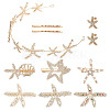 8 Style Starfish Alligator Hair Clips & Stud Earrings & Headband Set AJEW-PH0011-44-1