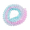 Gradient Color Baking Paint Glass Bead Strands DGLA-A039-T2mm-A05-2