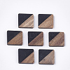 Resin & Walnut Wood Cabochons RESI-S358-A-90D-1