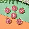 Golden Plated Alloy Enamel Charms ENAM-S118-08N-5