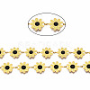 304 Stainless Steel & Enamel Link Chains CHS-Q004-001G-NF-4