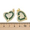 Brass Micro Pave Cubic Zirconia Pendants KK-D005-11G-3