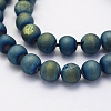 Electroplate Natural Druzy Agate Beads Strands X-G-G708-8mm-10-3