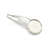 Alloy Snap Hair Clip with Blank Round Trays PW-WG38295-11-1