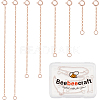 8Pcs 4 Styles Sterling Silver Chain Extender STER-BBC0007-06RG-1