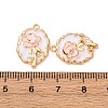 Brass Enamel Pendants KK-Z112-18G-01-3