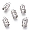 Tarnish Resistant 304 Stainless Steel Folding Crimp Ends STAS-L262-04A-P-1
