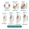 Biyun 14Pcs 7 Styles Transparent Resin & Walnut Wood Pendants RESI-BY0001-06-11
