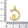 Brass Micro Pave Clear Cubic Zirconia Pendants FIND-Z044-03K-3