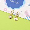 Brass Huggie Hoop Earrings EJEW-JE04324-03-2