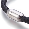 Leather Braided Cord Bracelets BJEW-E350-03A-3