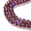 Electroplate Glass Beads Strands EGLA-A034-T6mm-L14-3
