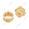 Brass+Cubic Zirconia European Beads KK-B186-06M-2