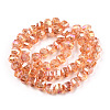 Transparent Electroplate Glass Beads Strands EGLA-N006-078H-2