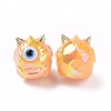 UV Plating Rainbow Iridescent Acrylic Beads OACR-A018-03A-2