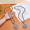 2Pcs Alloy Rotatable Dollar Sign Pendant Cuban Link Chain Necklaces NJEW-UN0001-77P-4