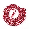 Baking Paint Transparent Glass Beads Strands DGLA-N011-8mm-06-2