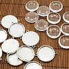 25mm Transparent Clear Domed Glass Cabochon Cover for Photo Connector Making TIBE-X0006-FF-1