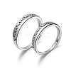 SHEGRACE Adjustable Rhodium Plated 925 Sterling Silver Couple Rings JR238A-1