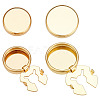 4Pcs 2 Styles Brass Cufflinks BUTT-ME0001-08-1