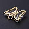 Brass Micro Pave Clear Cubic Zirconia Pendant ZIRC-P079-B02-17-2