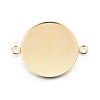 201 Stainless Steel Cabochon Connector Settings X-STAS-F191-15G-J-1