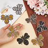 12Pcs 6 Styles Bees Hotfix Rhinestone Iron on Patches Appliques DIY-CP0009-67-3