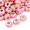 Opaque Resin Rondelle European Beads RESI-Z046-01I-1