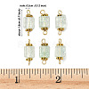 10Pcs Transparent Crackled Glass Cube Connector Charms PALLOY-JF03945-2