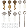 38pcs 14 Styles Alloy with  Iron Bookmark Cabochon Setting FIND-NB0005-25-1
