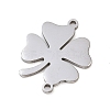 Saint Patrick's Day 304 Stainless Steel Shamrock Connector Charms STAS-Z183-04P-2