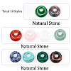  10Pcs 10 Styles Natural & Synthetic Gemstone Pendants G-NB0003-90-4