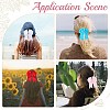 Bowknot Polyester Alligator Hair Clips for Women Girls OHAR-CP0001-26A-5