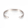 304 Stainless Steel Cuff Bangles STAS-I110-10-4mm-3