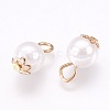 Imitation Pearl Charms X-IFIN-K038-03LG-1