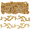 3.8M Ethnic Style Iron on/Sew on Embroidery Flower Polyester Lace Trim Ribbon OCOR-WH0070-121A-1