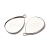 304 Stainless Steel Pendant Cabochon Settings STAS-D379-08B-P-2