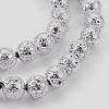 Electroplated Natural Lava Rock Bead Strands G-E511-01G-8mm-3