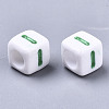 Opaque White Acrylic Beads SACR-R252-02I-2