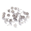 304 Stainless Steel Stud Earring Findings STAS-J031-02-1