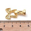 Rack Plating Brass Micro Pave Cubic Zirconia Ice Pick Pinch Bails ZIRC-P117-01A-G-3