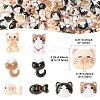 100Pcs Cat & Fish Resin Cabochons MRMJ-CJ0001-40-3