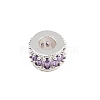 Column Rack Plating Brass Cubic Zirconia European Beads KK-L236-09S-2