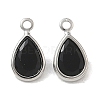 Brass Pave Cubic Zirconia Charms CU-CBABEB3-04P-2