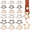 WADORN 18Pcs 6 Styles Zinc Alloy Spring Gate Rings FIND-WR0008-81-1