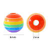 50Pcs Transparent Stripe Resin Beads RESI-YW0001-02B-3